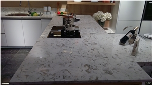 Quartz Stone Countertop,White Quartz Cut to Size Countertop
