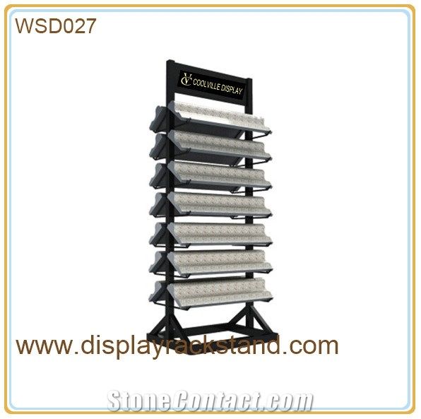 Granite Wing Racks Slate Fixture Display Metal Flooring Racks Custom Display Marble Wing Displays Sample Board Spinning Display Wire Stand Racks Quartz Displays Limestone Rack Waterfall Tile Display