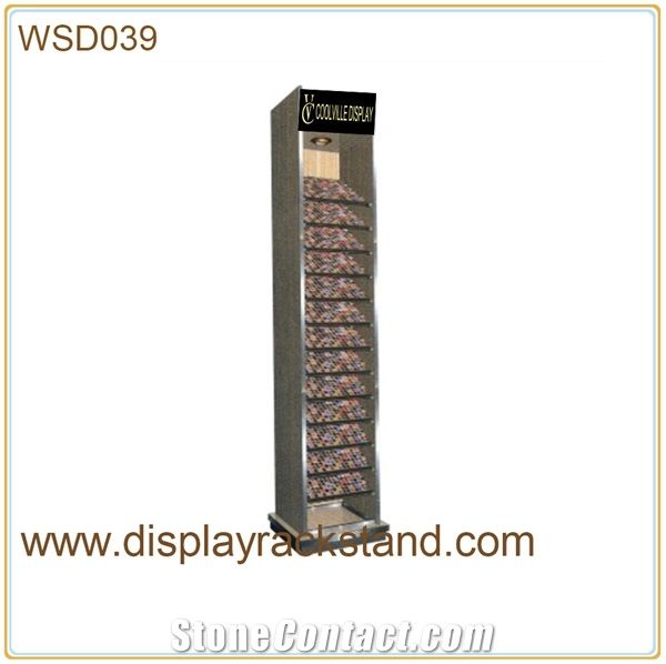 Marble Wing Displays Sample Board Spinning Display Wire Stand Racks Quartz Displays Limestone Rack Waterfall Tile Display Travertine Display Basalt Rack Onyx Sliding Rack Sandstone Drawer Display