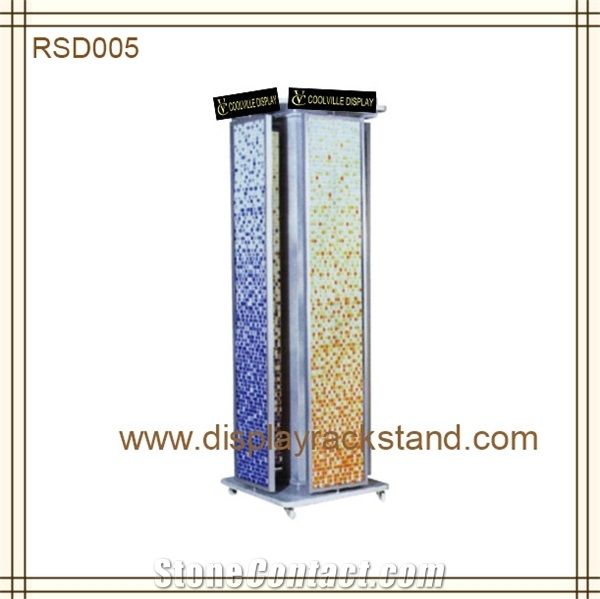 Mosaic Stone Display Trade Show Displays Granite Wing Racks Ceramic Tile Display Slate Fixture Display Metal Flooring Racks Custom Display Marble Wing Displays Sample Board Stone Spinning Display