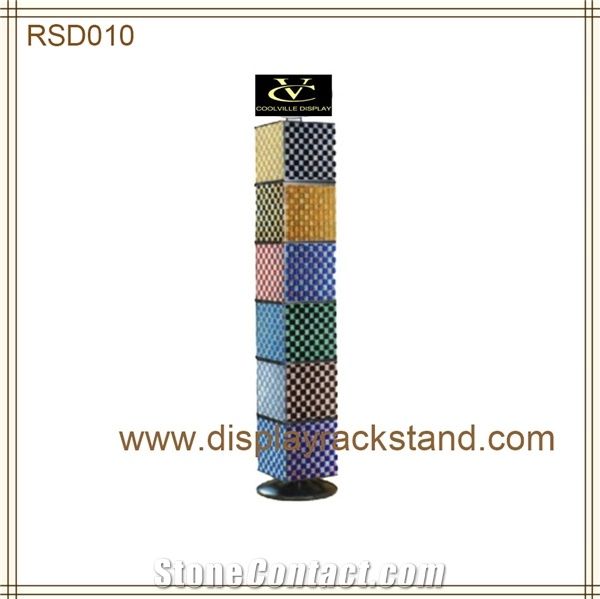 Stone Spinning Display Wire Stand Racks Quartz Displays Ceramic Tile Display Limestone Rack Waterfall Granite Display Travertine Display Basalt Rack Onyx Sliding Rack Sandstone Drawer Display