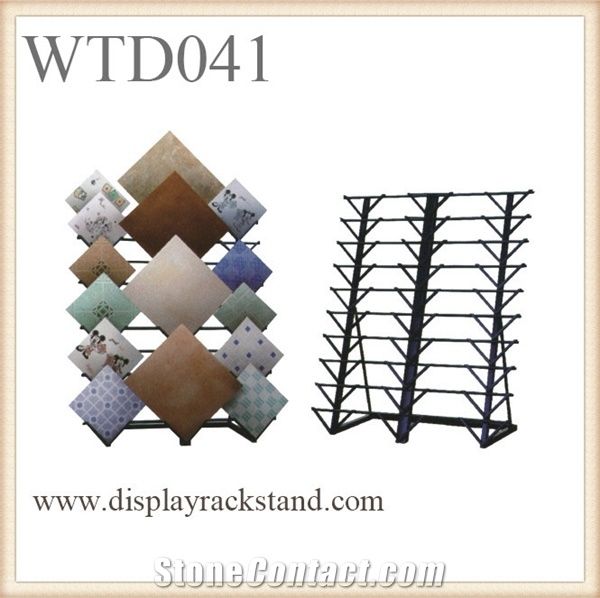 Three Column Stone Tile Display Stone Tiles Waterfall Stands Displays Loose Mosaic Tiles Displays Showroom Display Racks Glass Tile Displays Floor Tile Display Racks for Tiles