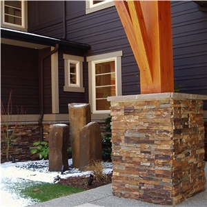 Yijun/ Yj-C-005 Natural Rusty Slate Cultured Stone Ledgestone