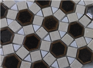 Crackle Ceramic Mosaic Marble Tile Mosaic Pattern