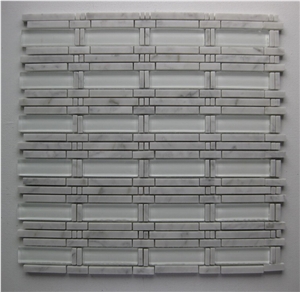 Marble Glass Mosaics Mesh Tile