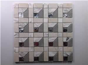 Marble Mix Glass Mosaic Tile