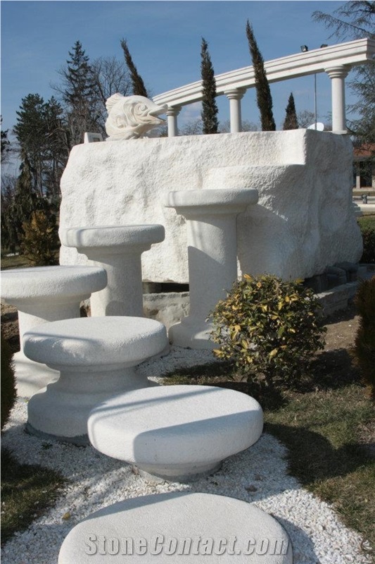 Vratza Limestone Garden Benches