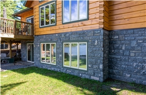 Muskoka Black Granite Knee Wall Building Stone