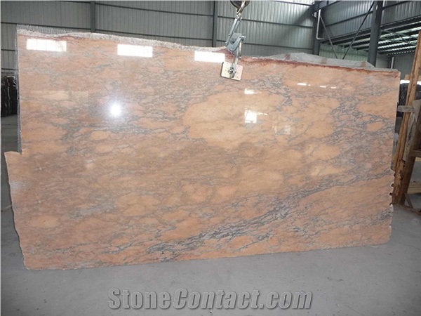 Sunset Glow Red Marble