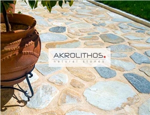 Polygonal Antique Aqua Multi - Flagstone