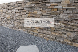 Stenari Kavalas Slate, Walling, Kavalas Grey Slate Ledge Stone