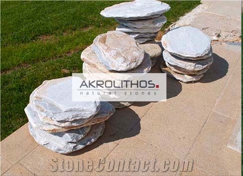 Steps Antique Aqua Multi Pavers - Garden Steps
