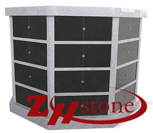 American Style Good Quality Polished Flat Design Absolute Black/ Jet Black/ Imperial Black Granite Mausoleums/ Mausoleum Design/ Cremation Columbarium/ Cemetery Mausoleum/ Mausoleum Crypts