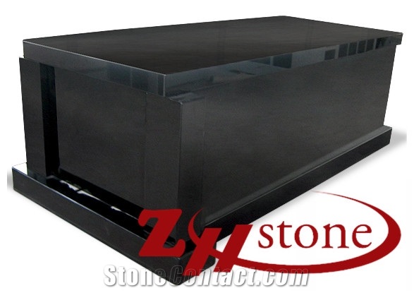 Cheap Price American Style Rooftop with Cross Engraving G603/ Sesame White Granite Mausoleums/ Cremation Columbarium/ Cemetery Columbarium/ Cemetery Mausoleum/ Mausoleum Crypts