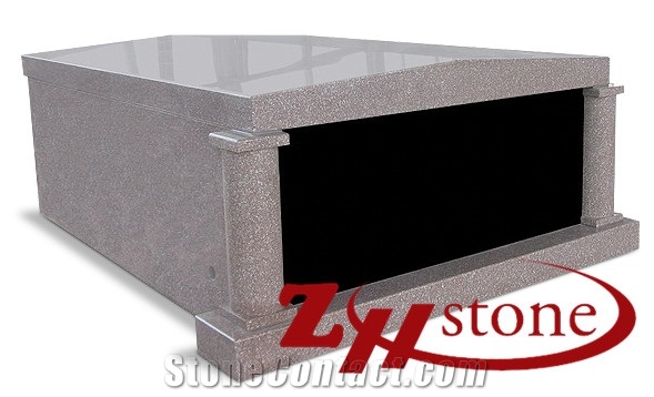 Cheap Price American Style Rooftop with Cross Engraving G603/ Sesame White Granite Mausoleums/ Cremation Columbarium/ Cemetery Columbarium/ Cemetery Mausoleum/ Mausoleum Crypts