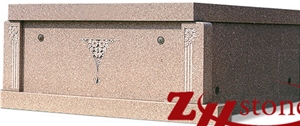 Cheap Price Flat Top with Engraving Sunset Gold/ Rusty Gold/ G682 Granite Mausoleums/ Mausoleum Design/ Cemetery Columbarium/ Cemetery Mausoleum