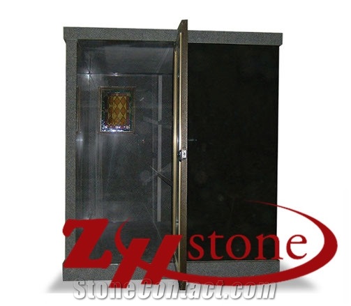Cheap Price Flat Top with Engraving Sunset Gold/ Rusty Gold/ G682 Granite Mausoleums/ Mausoleum Design/ Cemetery Columbarium/ Cemetery Mausoleum