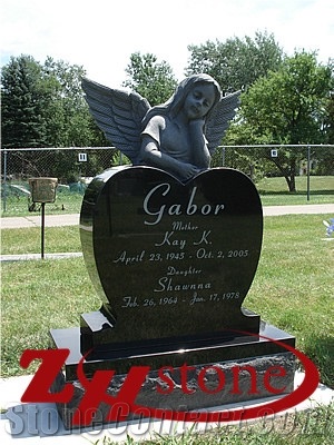 Cheap Price Tear Drop with Tree Engraving Tianshan Red Granite Upright Monuments/ Headstones/ Western Style Tombstones/ Engraved Tombstones/ Engraved Headstones