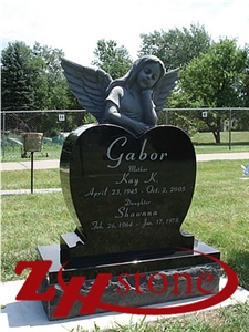 Cheap Price Tear Drop with Tree Engraving Tianshan Red Granite Upright Monuments/ Headstones/ Western Style Tombstones/ Engraved Tombstones/ Engraved Headstones