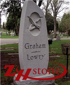Cheap Price Tear Drop with Tree Engraving Tianshan Red Granite Upright Monuments/ Headstones/ Western Style Tombstones/ Engraved Tombstones/ Engraved Headstones