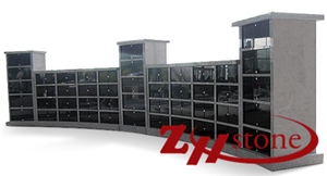 Good Quality 47 Crypts Wall Shape Sesame White/ G603/ Jet Black/ Absolute Black Granite Cremation Columbarium/ Columbarium/ Cemetery Crypts/ Cemetery Columbarium/ Mausoleum Crypts