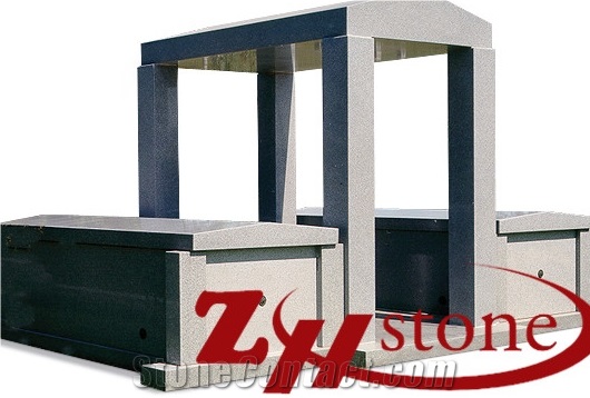 Good Quality Cheap Price Double Mausoleums with Pavilion G603/ Sesame White Granite Mausoleums/ Mausoleum Design/ Cemetery Crypts/ Cemetery Mausoleum/ Mausoleum Crypts