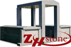 Good Quality Cheap Price Double Mausoleums with Pavilion G603/ Sesame White Granite Mausoleums/ Mausoleum Design/ Cemetery Crypts/ Cemetery Mausoleum/ Mausoleum Crypts