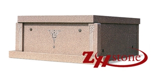 Good Quality Cheap Price Double Mausoleums with Pavilion G603/ Sesame White Granite Mausoleums/ Mausoleum Design/ Cemetery Crypts/ Cemetery Mausoleum/ Mausoleum Crypts