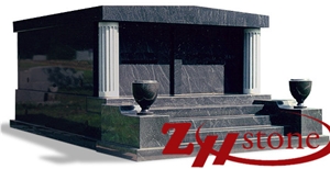 Good Quality Column Style Roof Top G654/Padang Dark Granite Mausoleums/ Mausoleum Design/ Cremation Columbarium/ Columbarium/ Cemetery Columbarium