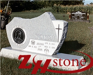 Good Quality Custom Cross Design Sesame Grey/ Georgia Grey/ G603 Granite Upright Monuments/ Western Style Tombstones/ Single Monuments/ Cross Tombstones/ Custom Monuments