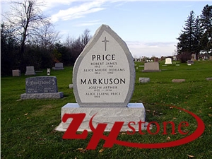 Good Quality Custom Cross Design Sesame Grey/ Georgia Grey/ G603 Granite Upright Monuments/ Western Style Tombstones/ Single Monuments/ Cross Tombstones/ Custom Monuments