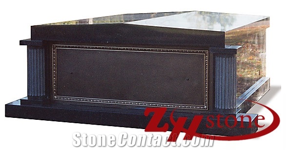 Good Quality Flat Style G603/ Sesame White/ Shanxi Black/ Absolute Black Granite Mausoleums/ Mausoleum Design/ Cemetery Crypts/ Cemetery Mausoleum/ Mausoleum Crypts