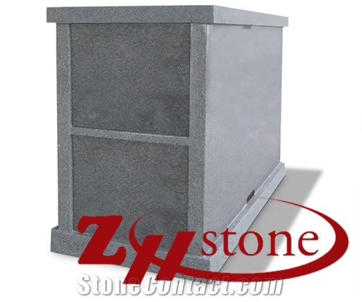 Good Quality Flat Style G603/ Sesame White/ Shanxi Black/ Absolute Black Granite Mausoleums/ Mausoleum Design/ Cemetery Crypts/ Cemetery Mausoleum/ Mausoleum Crypts