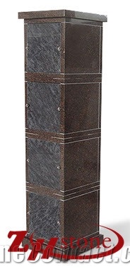 Good Quality Full Polished 48crypts Hexagon Shaped G603/ Sesame White/ Shanxi Black/ Jet Black Granite Cremation Columbarium/ Columbarium/ Cemetery Crypts/ Cemetery Columbarium/ Cemetery Mausoleum