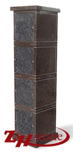 Good Quality Full Polished 48crypts Hexagon Shaped G603/ Sesame White/ Shanxi Black/ Jet Black Granite Cremation Columbarium/ Columbarium/ Cemetery Crypts/ Cemetery Columbarium/ Cemetery Mausoleum