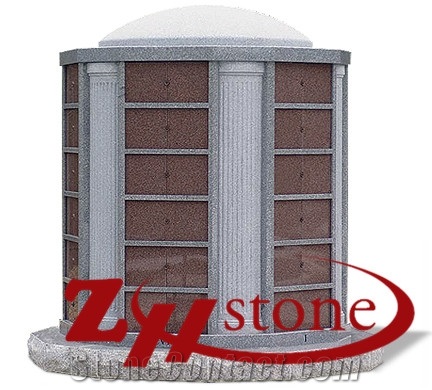 Good Quality Full Polished 48crypts Hexagon Shaped G603/ Sesame White/ Shanxi Black/ Jet Black Granite Cremation Columbarium/ Columbarium/ Cemetery Crypts/ Cemetery Columbarium/ Cemetery Mausoleum