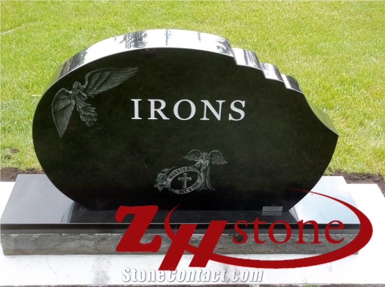 Good Quality Hand Craft Angel with Heart Single Sesame Grey/ G623 Granite Tombstone Design/ Western Style Monuments/ Upright Monuments/ Angel Monuments/ Heart Tombstones