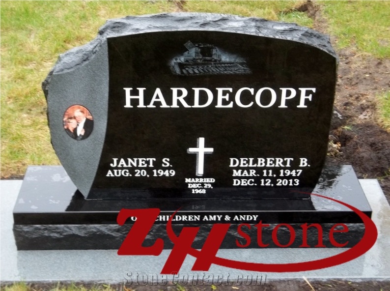 Good Quality Hand Craft Angel with Heart Single Sesame Grey/ G623 Granite Tombstone Design/ Western Style Monuments/ Upright Monuments/ Angel Monuments/ Heart Tombstones