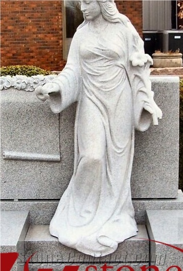 Good Quality Hand Craft Sculpture White Sesame/ G603/ Georgia Grey Granite Upright Monuments/ Cemetery Tombstones/ Engraved Tombstones/ Gravestone/ Custom Monuments