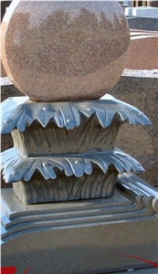 Good Quality Hand Craft Sun Raise Absolute Black/ Shanxi Black/ Jet Black/ Tianshan Red Granite Upright Monuments/ Single Monuments/ Cemetery Tombstones/ Gravestone/ Custom Monuments