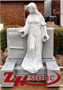 Good Quality Hand Crafting Dolphin with Heart Blue Pearl Db/ Hq/ Lg Granite Tombstone Design/ Western Style Monuments/ Upright Monuments/ Single Monuments/ Heart Tombstones