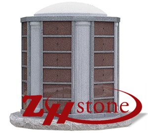 Good Quality Hexagon Shape Columns 36 Crypts G603/ Sesame White/ Tianshan Red Granite Cremation Columbarium/ Columbarium/ Cemetery Crypts/ Cemetery Columbarium/ Mausoleum Crypts