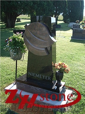 Good Quality Polished Tear Drop Indian Red/ Imperial Red Granite Tombstone Design/ Upright Monuments/ Headstones/ Monument Design/ Custom Monuments
