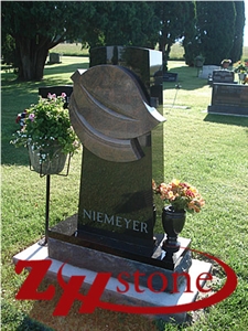 Good Quality Polished Tear Drop Indian Red/ Imperial Red Granite Tombstone Design/ Upright Monuments/ Headstones/ Monument Design/ Custom Monuments