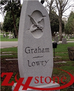 Good Quality Sandblasted Upright Crafting Sesame White/ Georgia Grey/ G603 Granite Cemetery Tombstones/ Engraved Tombstones/ Gravestone/ Engraved Headstone/ Custom Monuments