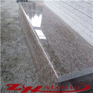 Peach Red,Peach Blossom Red Gutian,Gutian Peach Flower Red Granite G687 Polished Steps, Step Tiles, Deck Stair Threshold