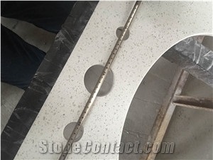 White Speckled Quartz Stone Countertops, Custom Bathroom Vanity Tops, Caesarstone Quartz Stone Top