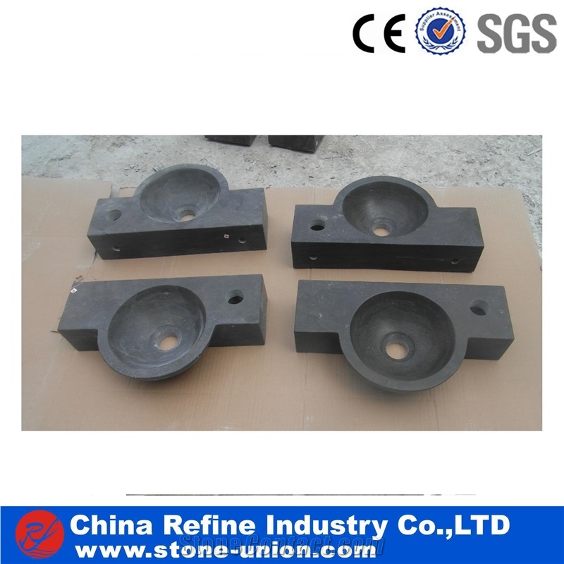 Blue Limestone Round Vessel Sinks,Natural Stone Wash Basins