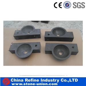 Blue Limestone Round Vessel Sinks,Natural Stone Wash Basins