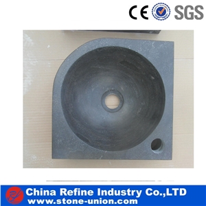 Blue Limestone Surface Honed Stone Kitchen Wash Basin Countertop Sinks,Unique Natural Stone Hand Wash Basin Outdoor Stone Sink for Sale